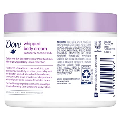 Dove Crema corporal  Lavanda y Coco