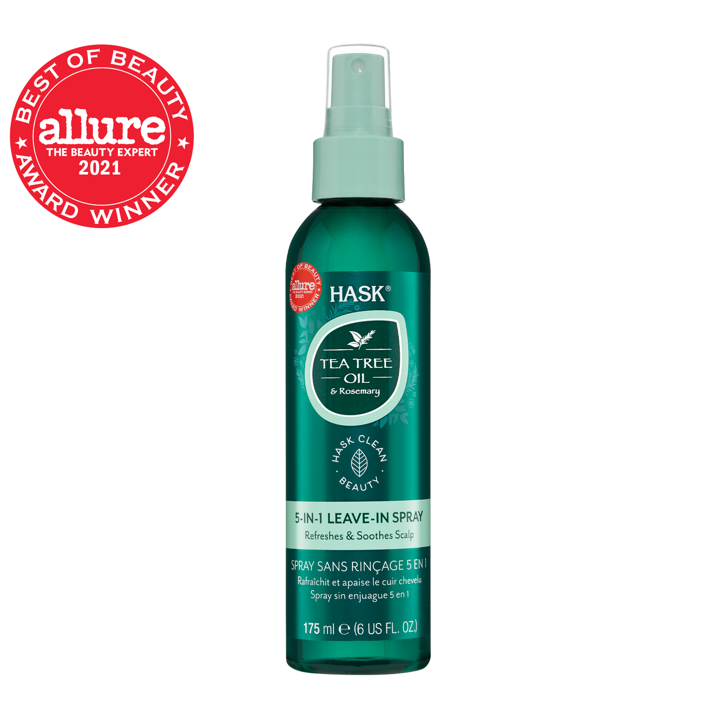 Hask Spray Vigorizante con Aceite de árbol de té y Romero