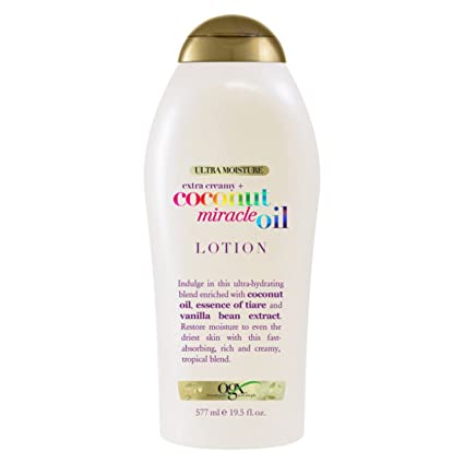 Ogx Loción ultra hidratante extra cremosa + aceite milagroso de coco