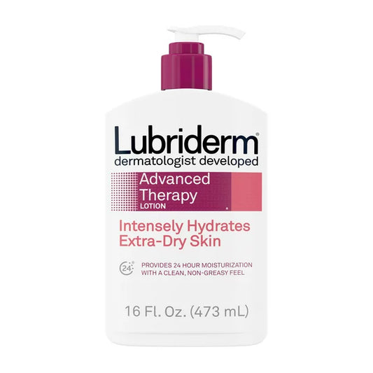 Lubriderm Loción sin fragancia de terapia avanzada, vitamina E