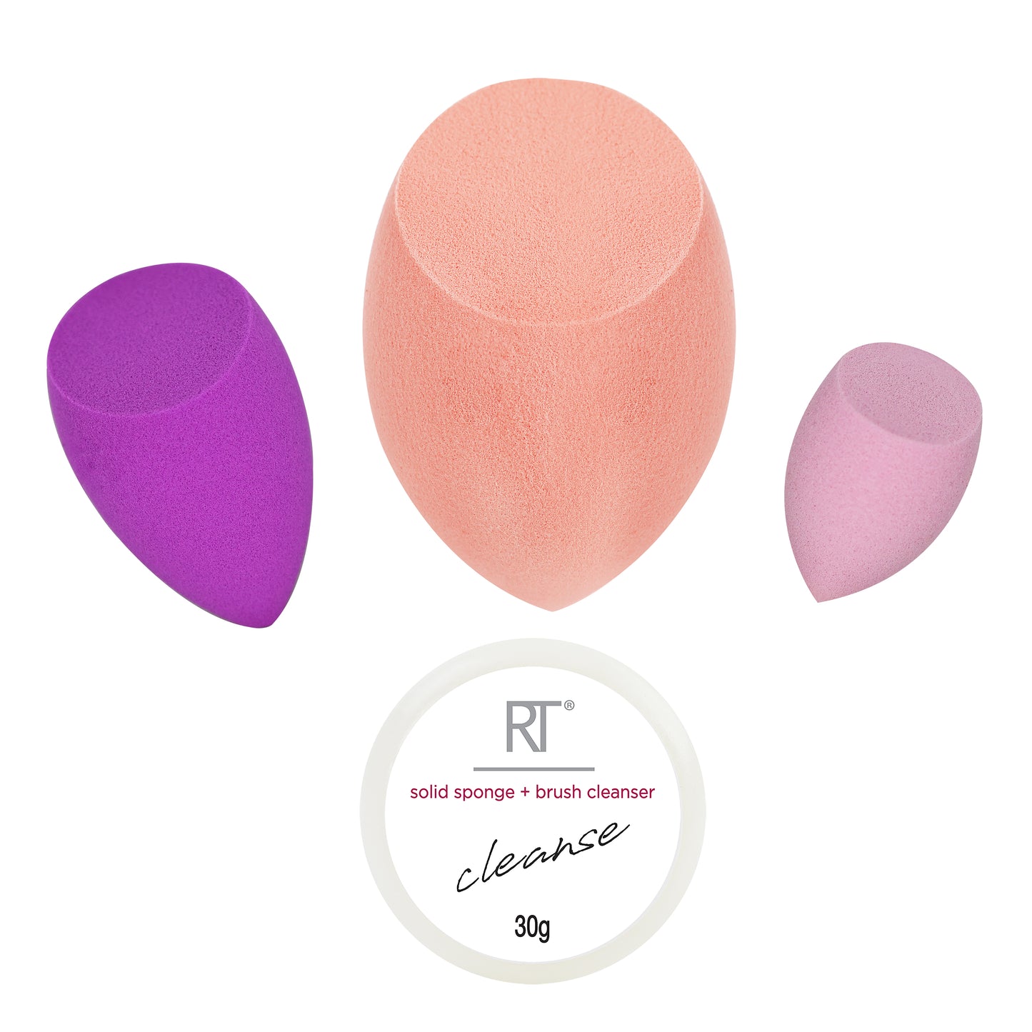 Real Techniques Miracle Sponges + Cleanse -Juego de esponjas de maquillaje