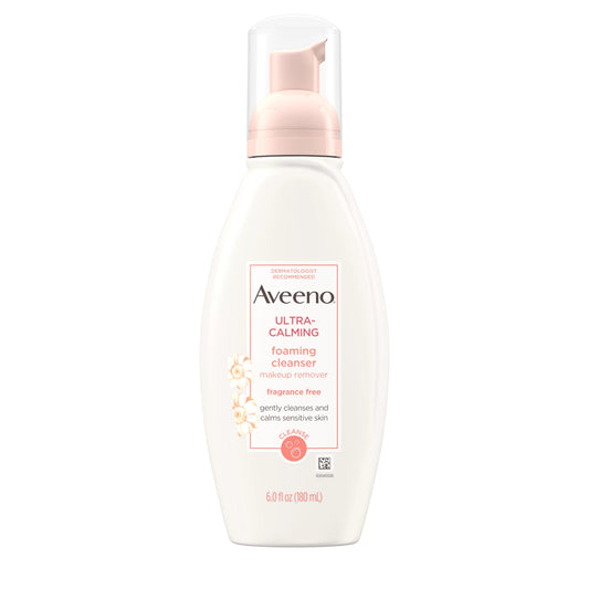 Aveeno Ultra-Calming - Limpiador espumoso para pieles secas y sensibles