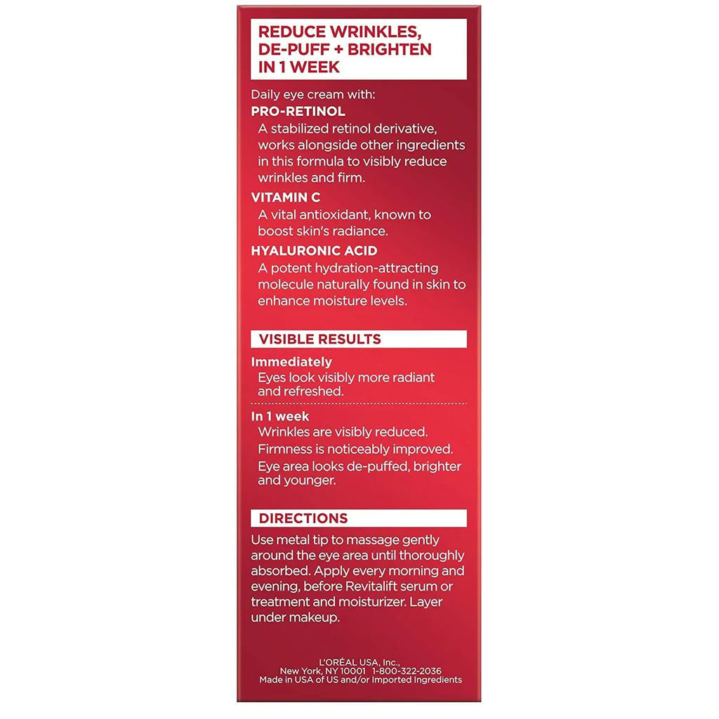 L’Oreal Revitalift Tratamiento de ojos triple poder