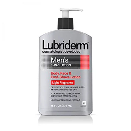 Lubriderm Men's Loción 3 en 1 con fragancia ligera